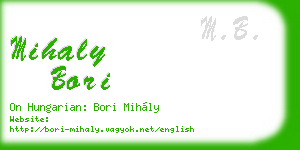 mihaly bori business card